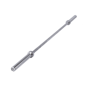 Strength Training Equipment- Profile view of the 220cm Olympic bar in white background