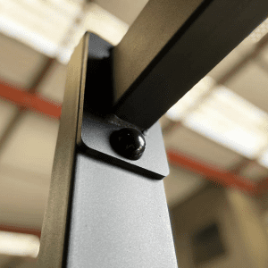 Strength Training Equipment- (300*300)- Close view of the frame of the Commercial Power cage Full rack (150KG) with view of the rubber nut cover