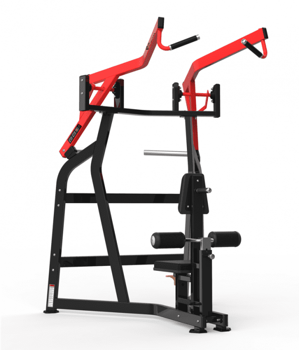 Commercial Equipment- Profile view of the ISO-Lateral High row gym machine