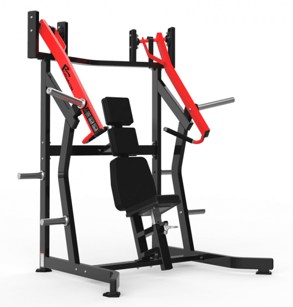 Commercial Equipment- Profile view of the ISO-Lateral Incline Chest press gym machine