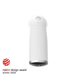 Weight Lifting Gear- (300*300)- Rear view of the HOME-G Massage Gun with reddot design award (2020) (white background)
