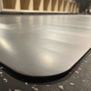 Yoga Product- Raised Profile view of the Deep Space Gray Coloured Premium Yoga Mat