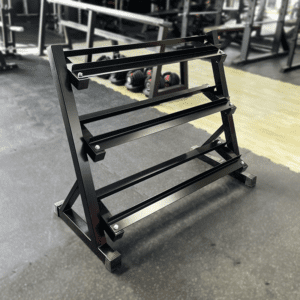 3 Tier steel dumbbell rack in a GYM