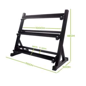 3 Tier Steel Dumbbell Rack Size Measurements