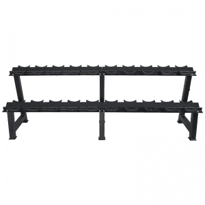 Strength Training Equipment- (300*300)- Rear view of the Heavy Duty 2 Tier Dumbbell in white background