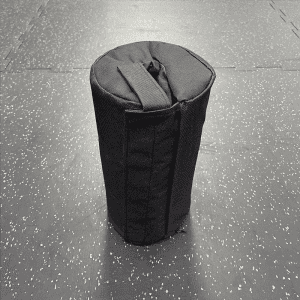 Strength Training Equipment- Black Barbel Pad placed vertically on floor