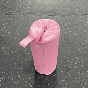 Strength Training Equipment- Top view of the Pink Barbell Pad on gym floor
