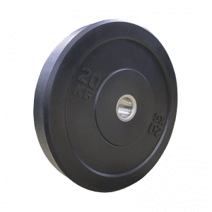 Strength Training Equipment- (300*300)- 20KG Premium Rubber Bumper Plate in vertical position