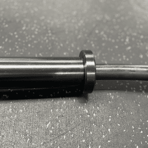 Strength Training Equipment- (300*300)- Cropped view of the 9.5KG Black Olympic Curl Bar with view of the sleeve area