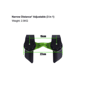 Narrow distance adjustable pulldown handle set size and weight