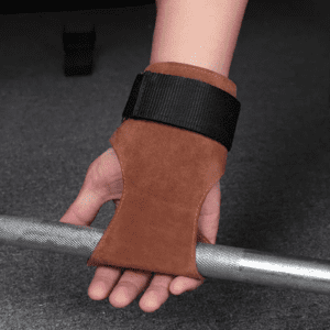 Palm anti skid cowhide weight lifting pad in hand to lift