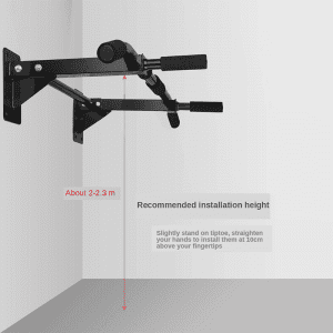 Black Pull Up Bar Home Heavy Duty Ceiling Chin Up Bar Mounted Gym